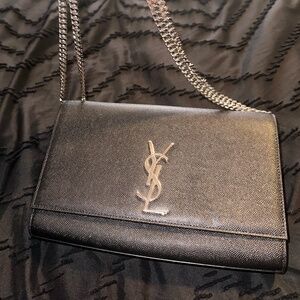SAINT LAURENT Kate monogram plaque shoulder bag